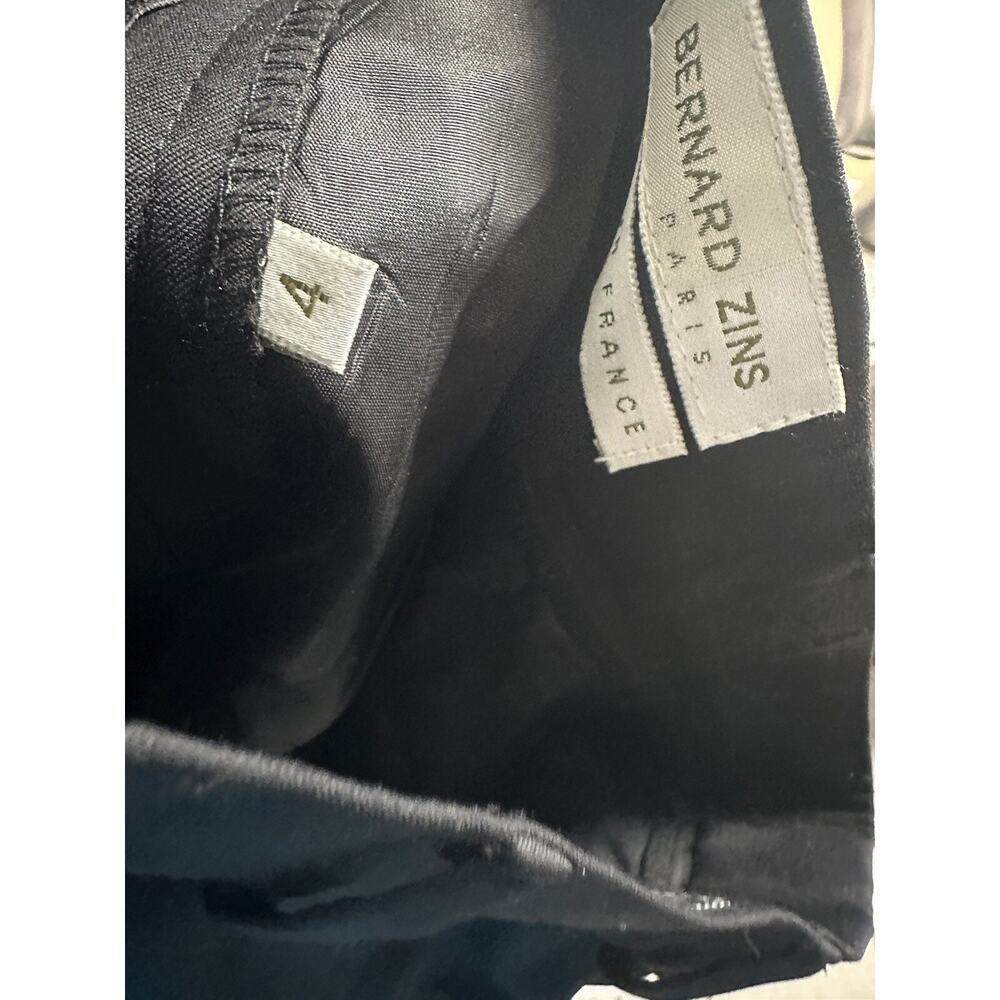 2 Pair Bernard Zins Pants Wool 4 Small France Black 26x26 VNT 90s Cerruti 1881 - Picture 7 of 14